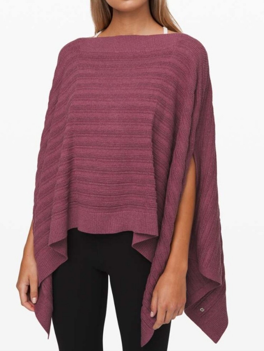 Lululemon Foward Flow Poncho In Heathered Plumful One Size Fits Most